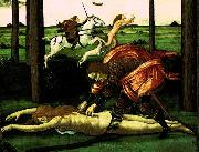 The Story of Nastagio degli Onesti (detail of the second episode)  dghg BOTTICELLI, Sandro